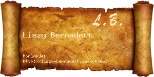Liszy Bernadett névjegykártya